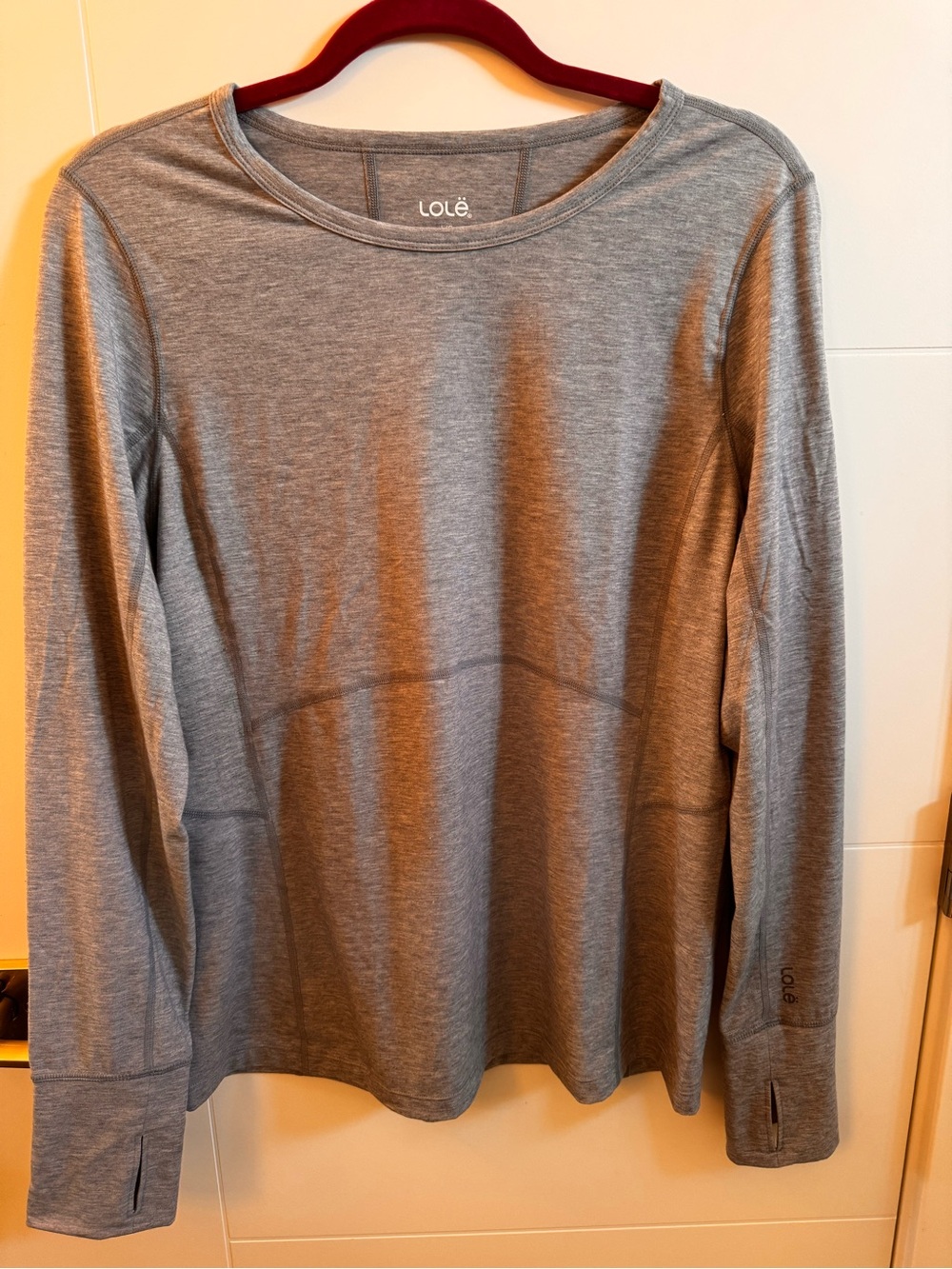 Lolë Women's Long Sleeve Crewneck Top - Heather Gray